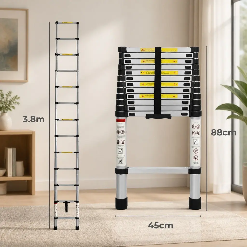 3.8M Telescopic Ladder for Safe Climbing