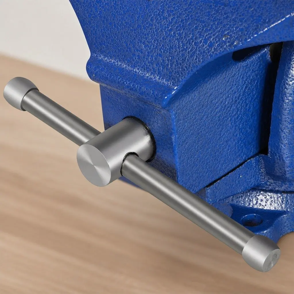 Bench Vice Anvil 200mm Swivel Base Cast Iron Clamping Woodworking Workshop Tool