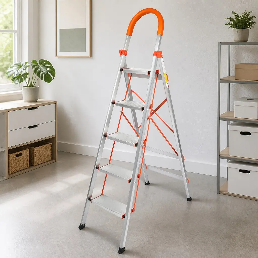 5-Step Folding Ladder with Aluminium Construction