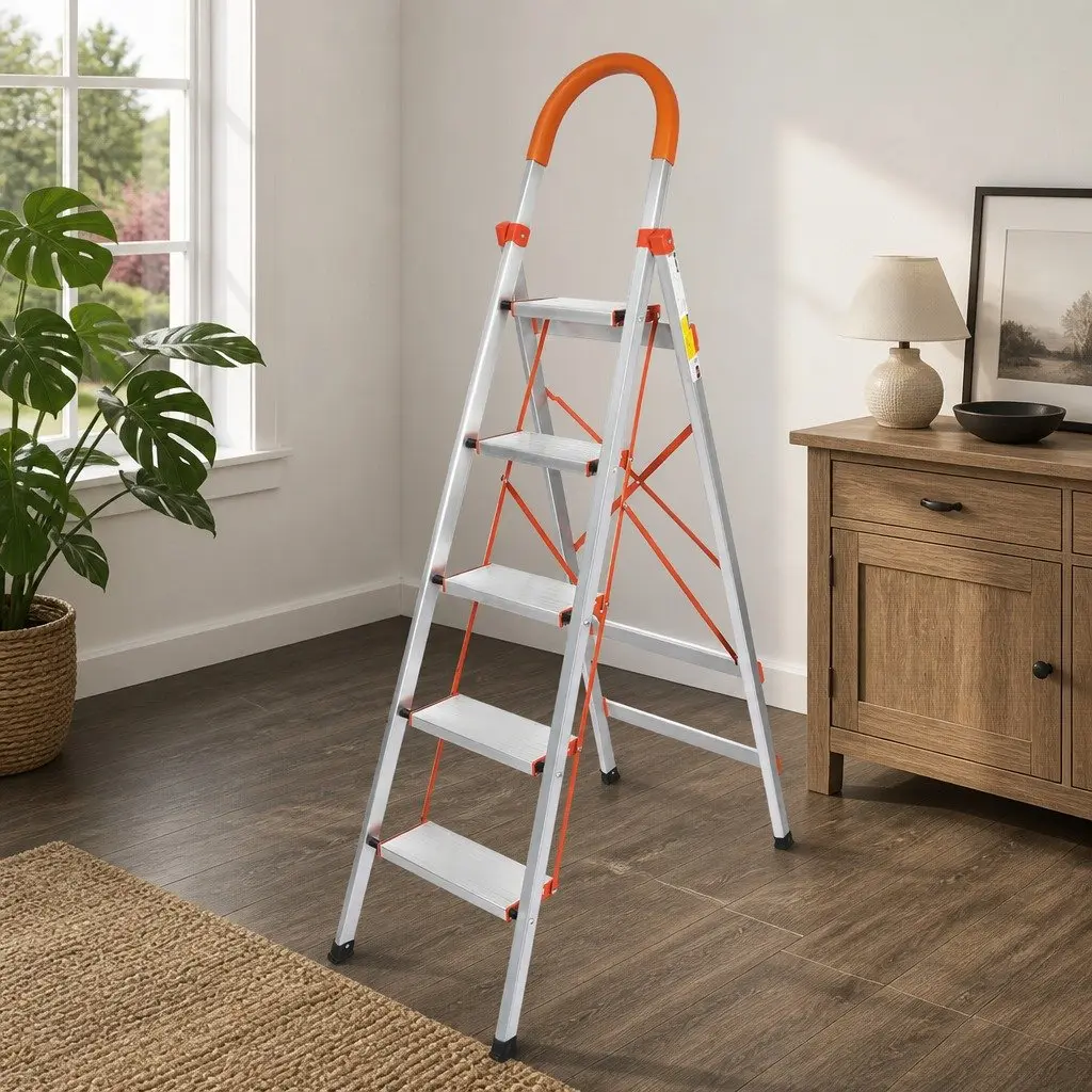 5-Step Folding Ladder with Aluminium Construction