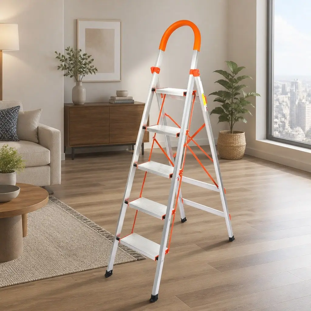 5-Step Folding Ladder with Aluminium Construction