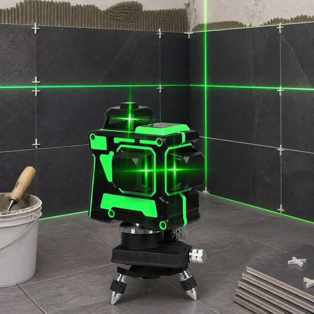 Green Laser Level Self-Leveling 4/8/12 Line Indoor Outdoor Construction Tool