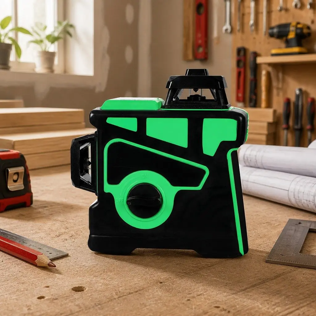 Laser Level Green Line Self Leveling 12 Line with Tripod Tool Bag Kit