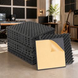 Acoustic Foam Wall Panels 14 Pack 50x50x5cm Sound Absorption Studio Home Theatre