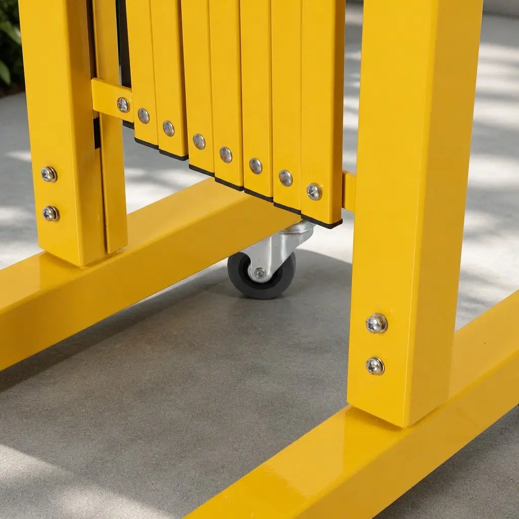 Expandable Safety Barrier Gate Folding Traffic Control Guardrail 11FT