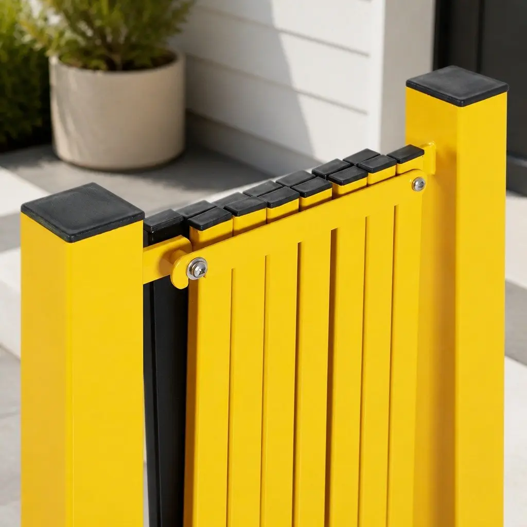 Expandable Safety Barrier Gate Folding Traffic Control Guardrail 11FT
