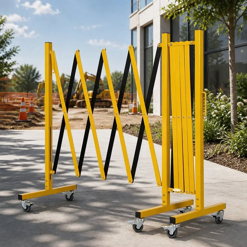 Expandable Safety Barrier Gate Folding Traffic Control 16FT