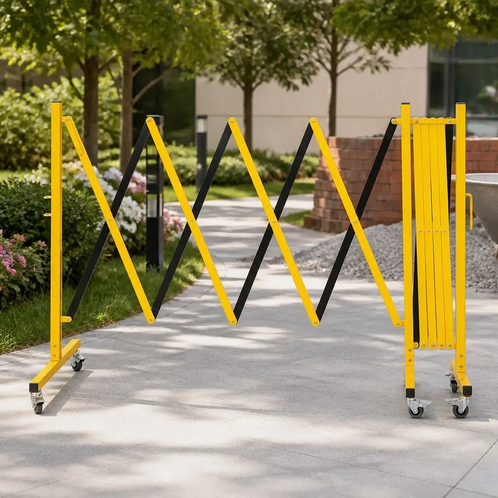 Expandable Safety Barrier Gate Folding Traffic Control 16FT