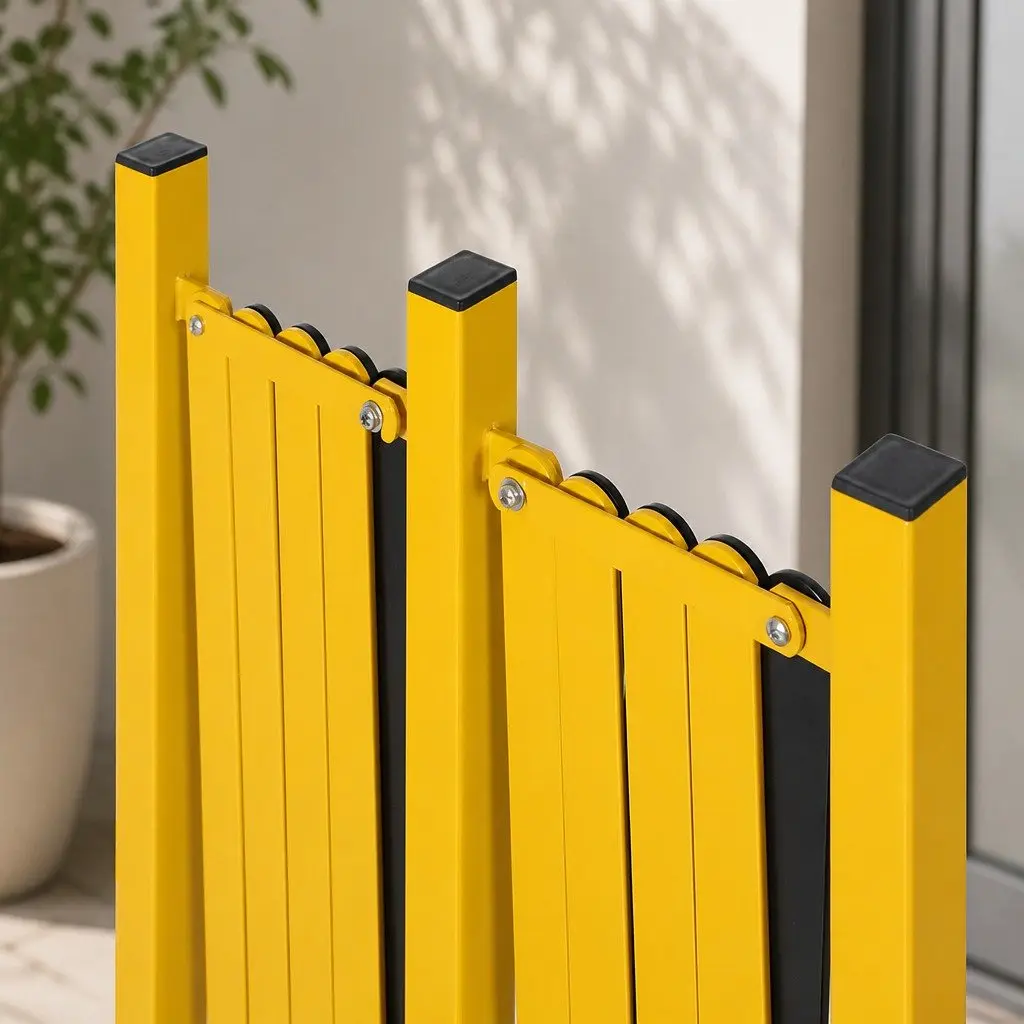Expandable Safety Barrier Gate Folding Traffic Control 16FT