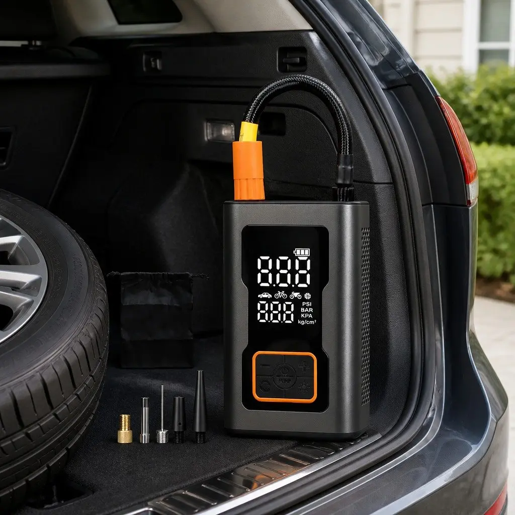 Portable Tire Inflator 150PSI Cordless Electric Pump Compact Lightweight