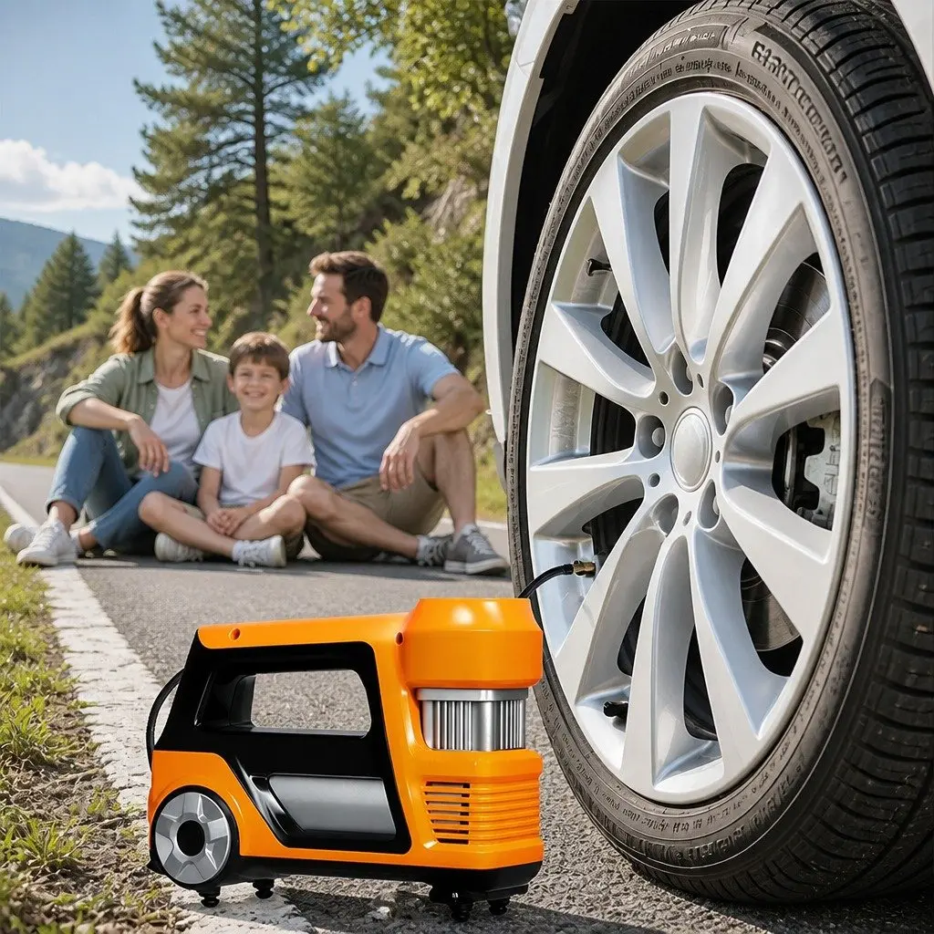 12V Digital Car Tyre Inflator 150PSI Portable Air Pump with LED Light and LCD Display