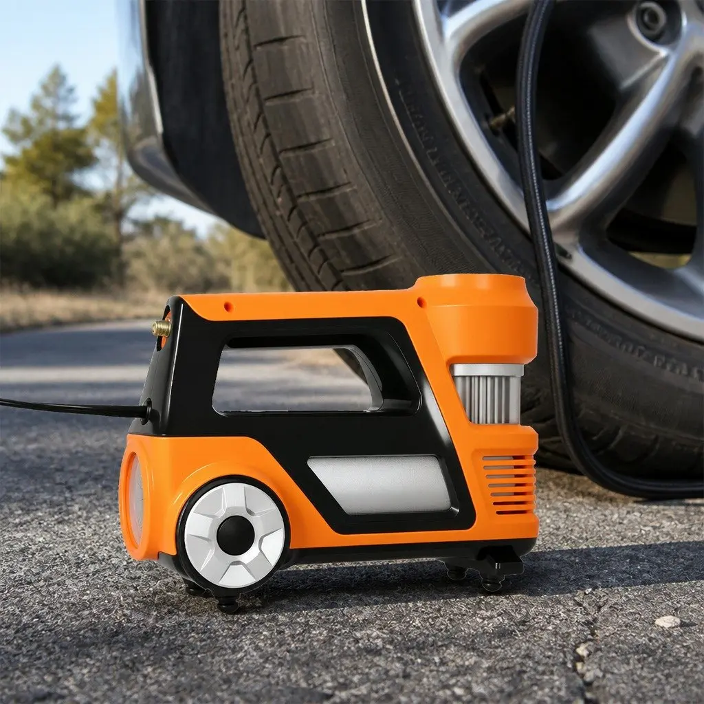12V Digital Car Tyre Inflator 150PSI Portable Air Pump with LED Light and LCD Display