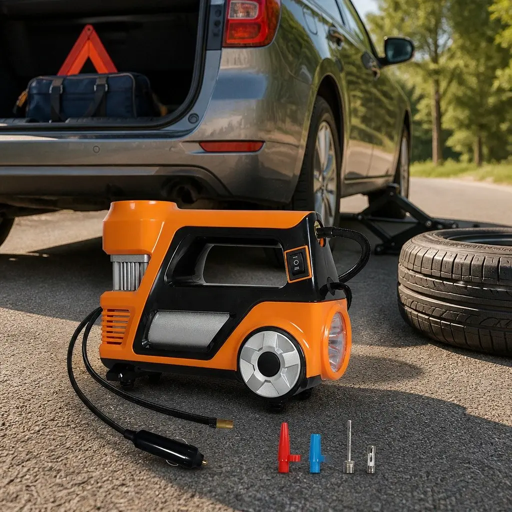 12V Digital Car Tyre Inflator 150PSI Portable Air Pump with LED Light and LCD Display