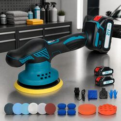 Cordless Car Polisher Buffer 21V Brushless Motor 6 Speed Orbital Detailing
