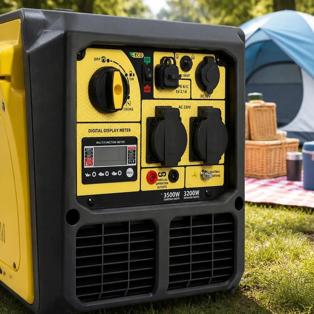 Portable Petrol Inverter Generator 3500W Peak Power Pure Sine Wave Quiet Compact
