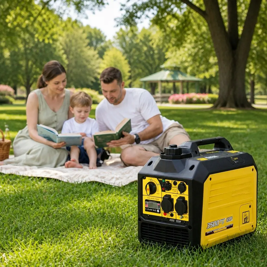 Portable Petrol Inverter Generator 3500W Peak Power Pure Sine Wave Quiet Compact