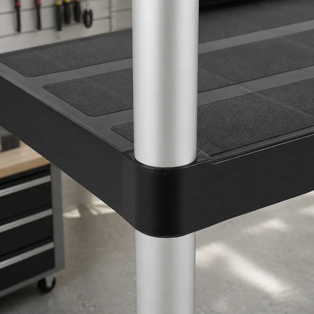 3 Tier Rolling Tool Trolley Cart Black Storage Organizer for Garage Workshop Utility