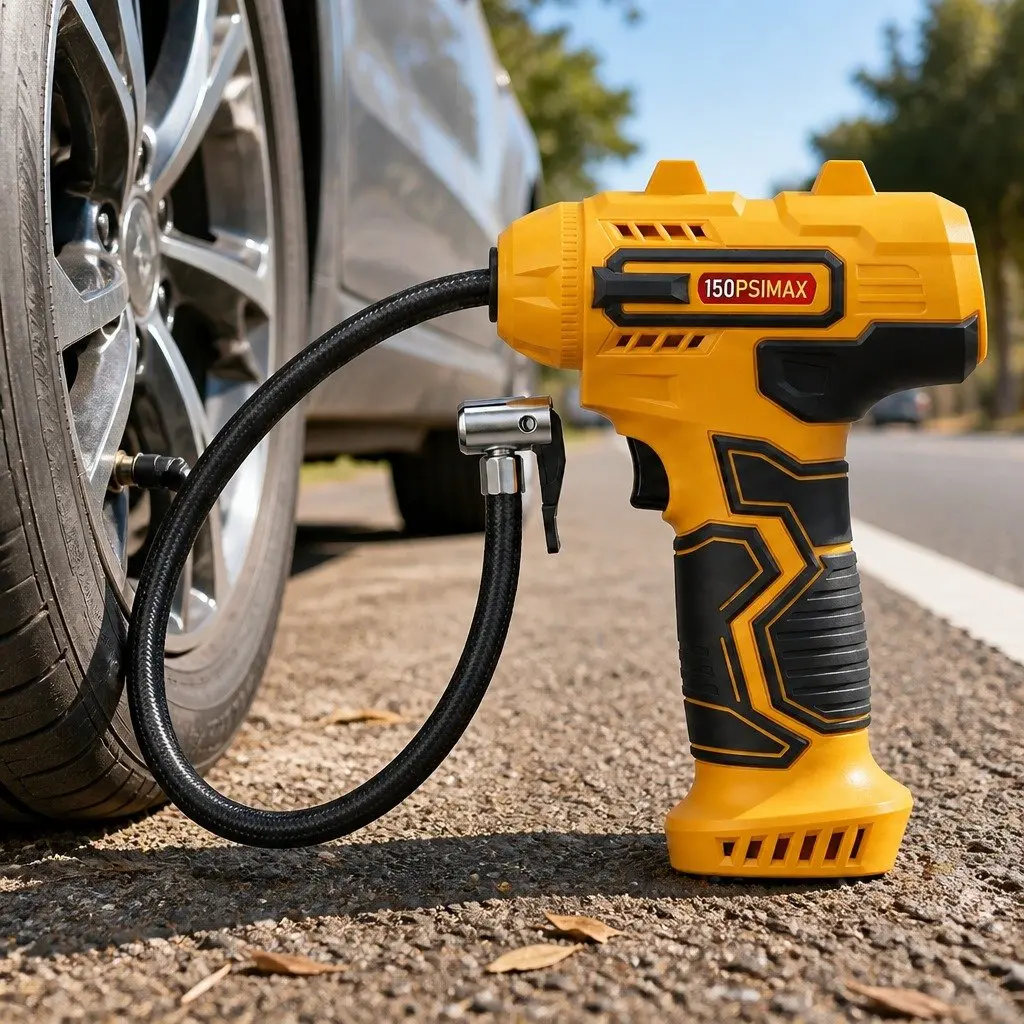 Cordless Tyre Inflator Handheld Digital LCD Portable 20L/Min