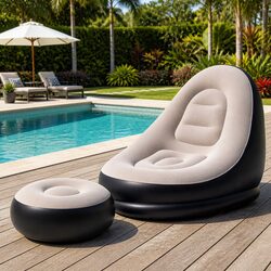 Your Comfortable Inflatable Air Chair with Ottoman