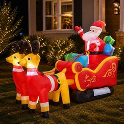 Join the Fun with 2.2M Inflatable Santa Sleigh