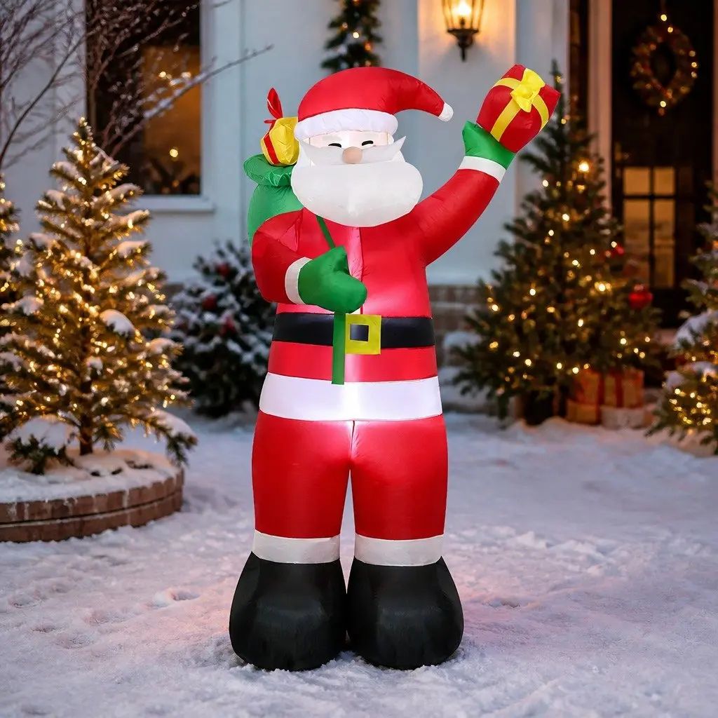Inflatable Santa Claus 2.4M LED Christmas Decoration Outdoor Indoor Display