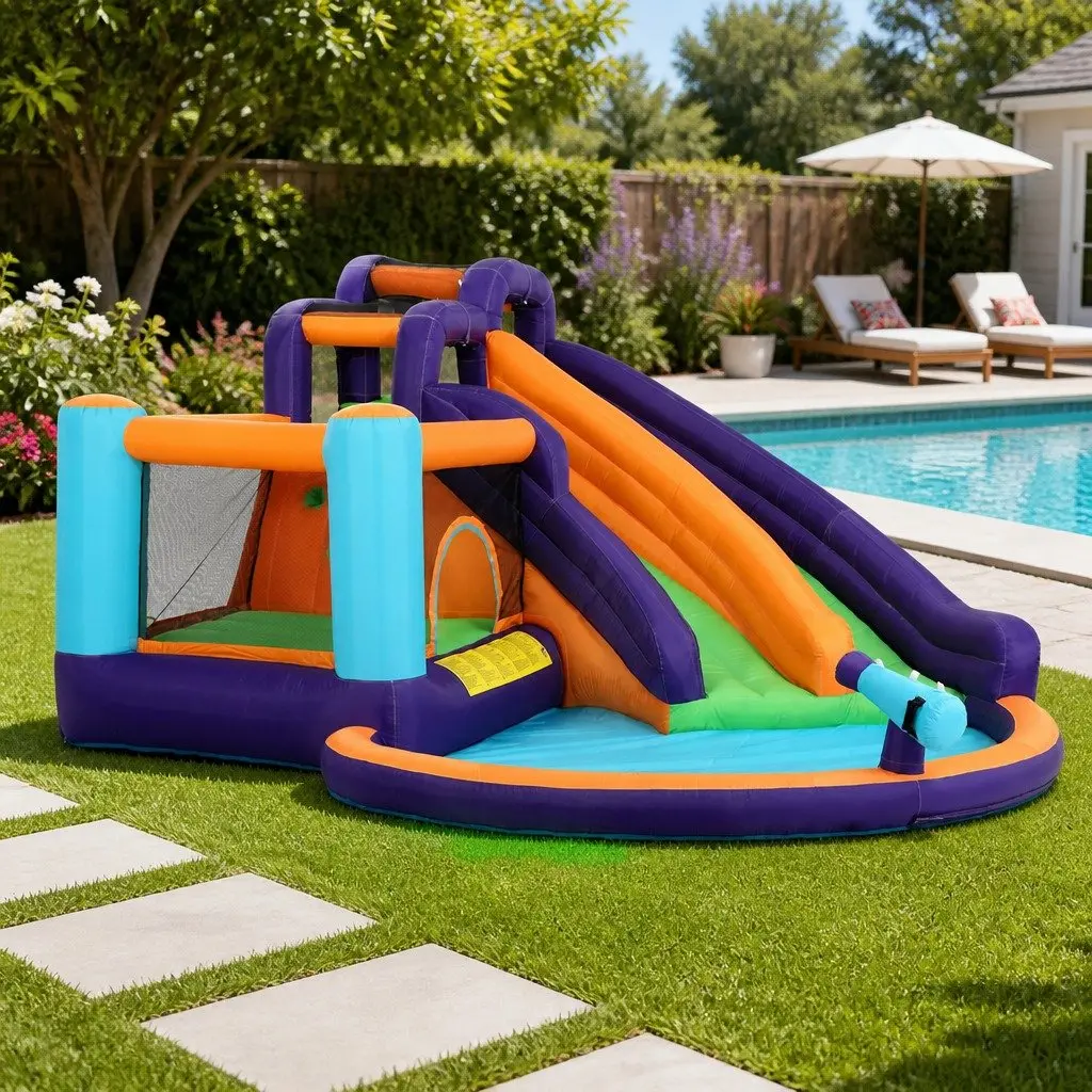 Inflatable Water Slide Double Slide 430cm Outdoor Play Toy