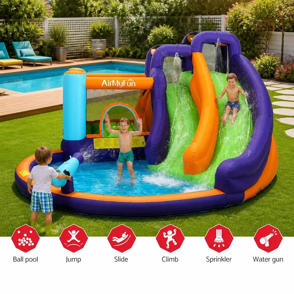 Inflatable Water Slide Double Slide 430cm Outdoor Play Toy