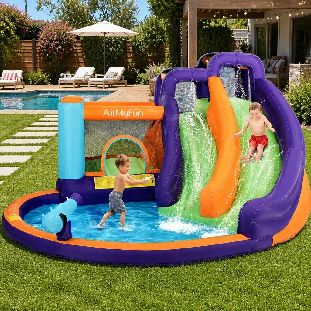 Inflatable Water Slide Double Slide 430cm Outdoor Play Toy