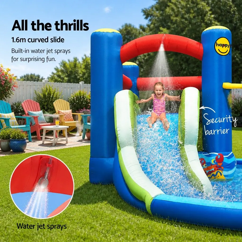 Inflatable Water Slide Bouncer Castle Jumping Toy Kids Outdoor Pool Water Park