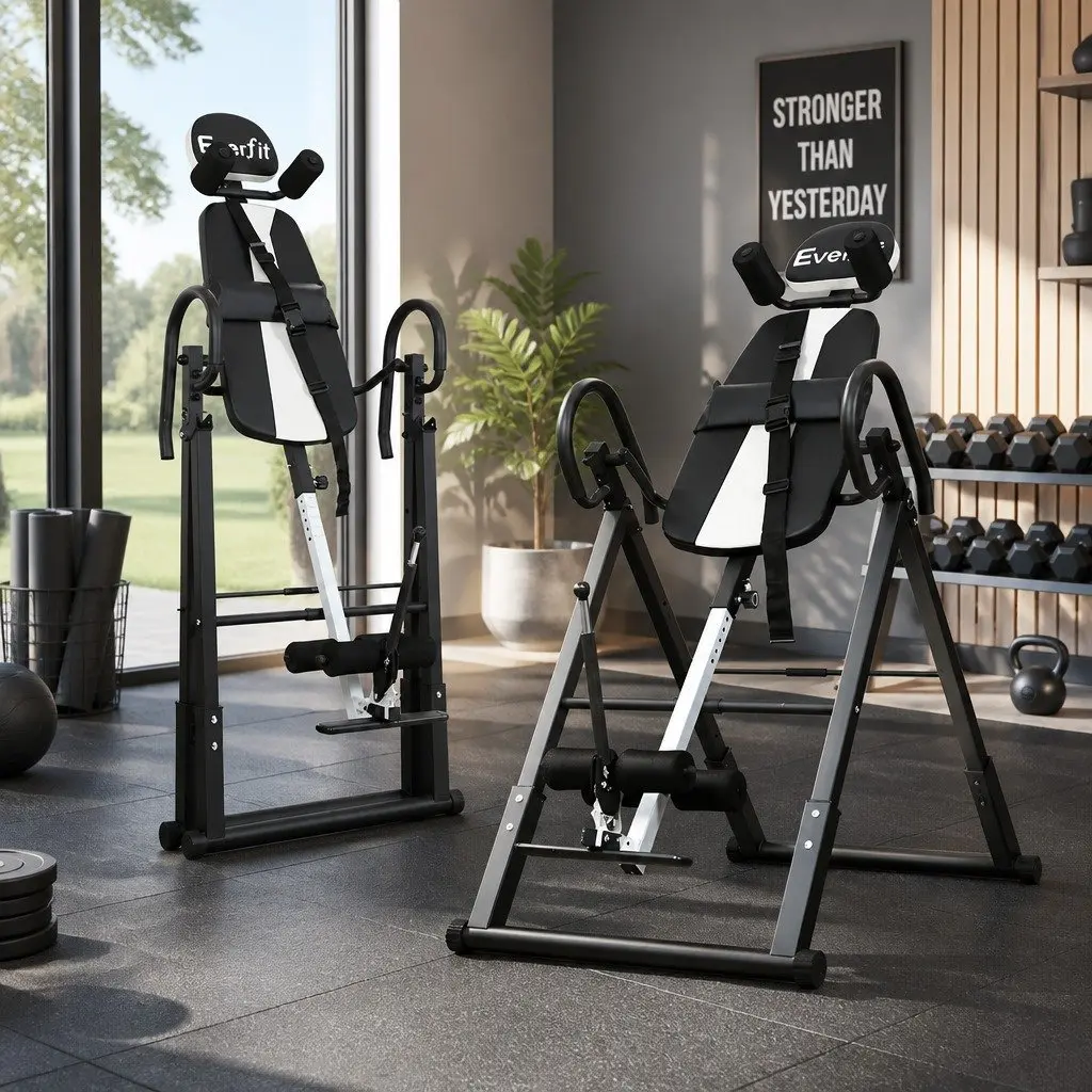 Inversion Table Adjustable Inversion Range Extra Wide Backrest 180 Degrees