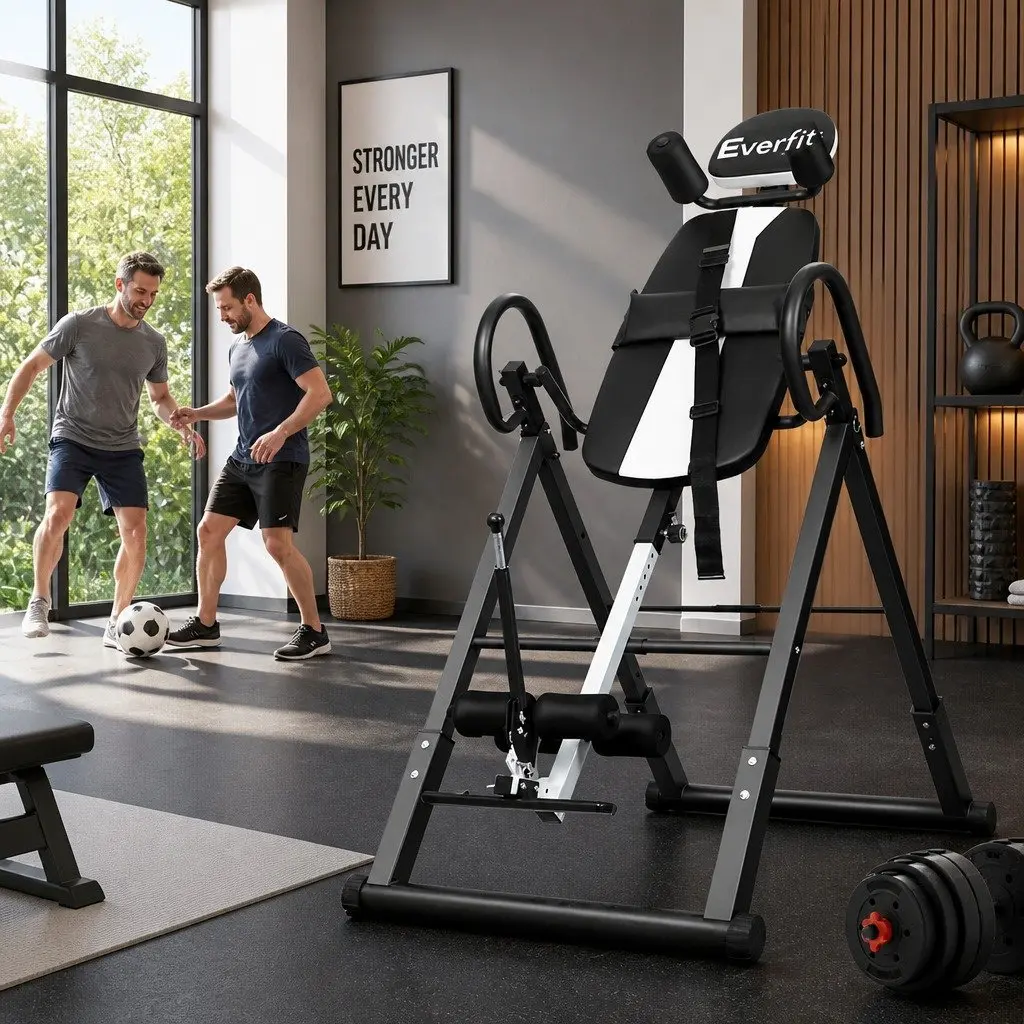 Inversion Table Adjustable Inversion Range Extra Wide Backrest 180 Degrees