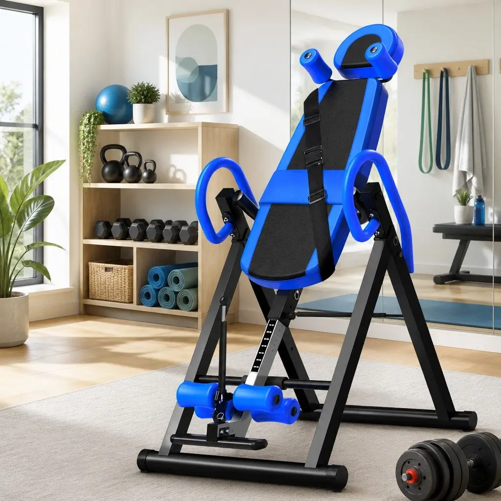 Inversion Table Gravity Back Stretcher Exercise Home Gym Equipment Foldable 180°