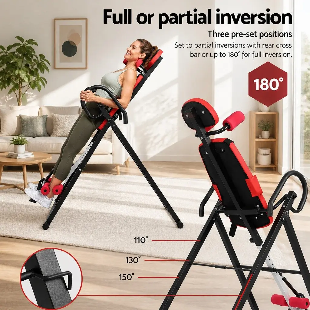 Inversion Table Foldable Adjustable 180 Degree Back Stretcher for Home Gym