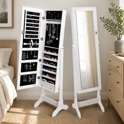 Friendly and Elegant White Makeup Storage Cabinet