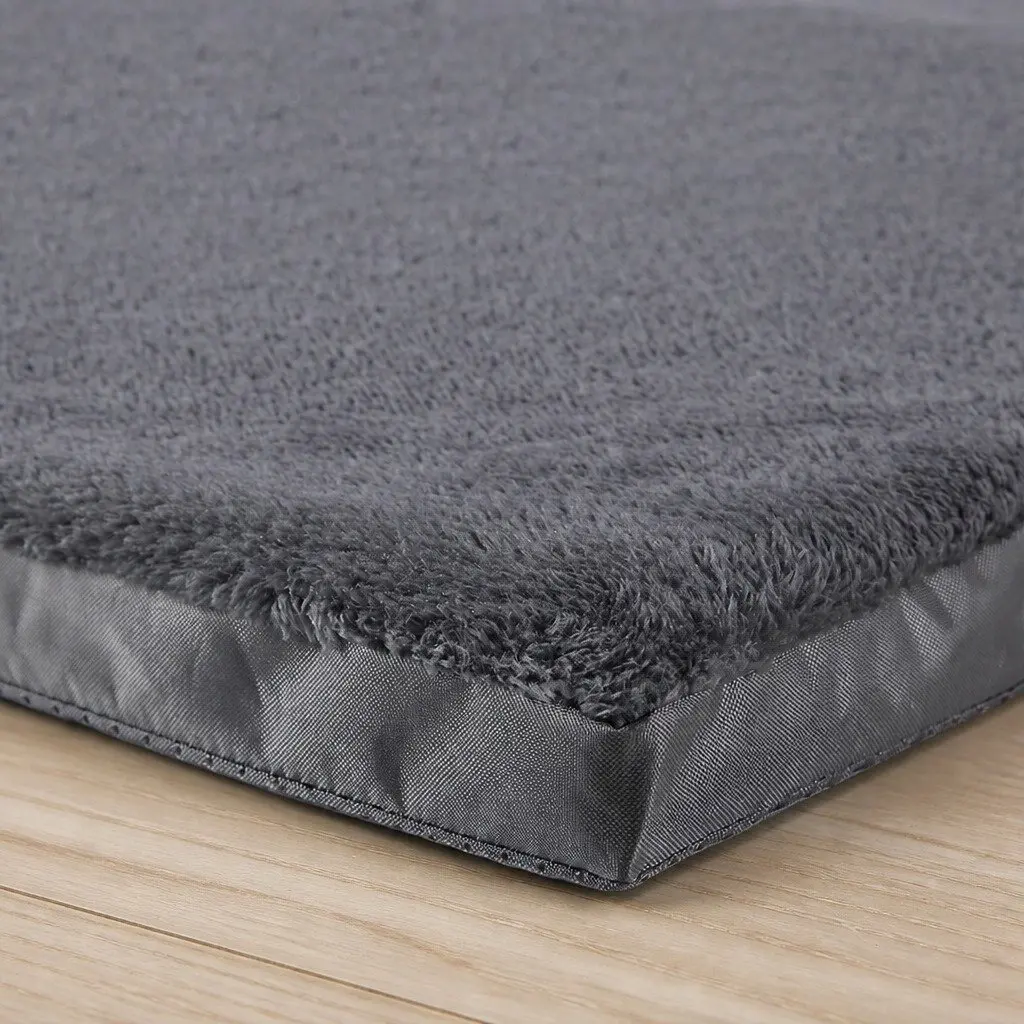 Pet Bed Foldable Portable Medium Grey Washable Soft Foam