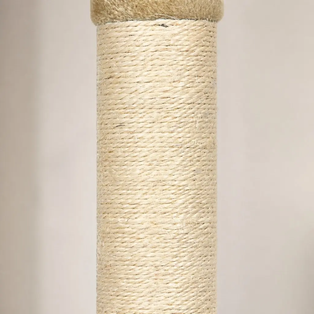 Cat Tree Multi-Level Climbing Frame Plush Beige 210cm