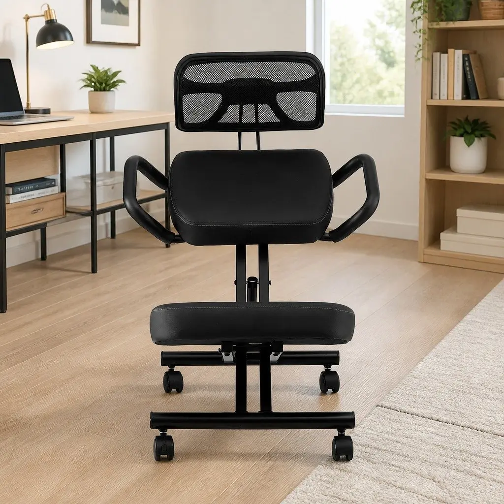 Kneeling Chair Ergonomic Office Home Knee Seat Posture Support Mesh Back Rest