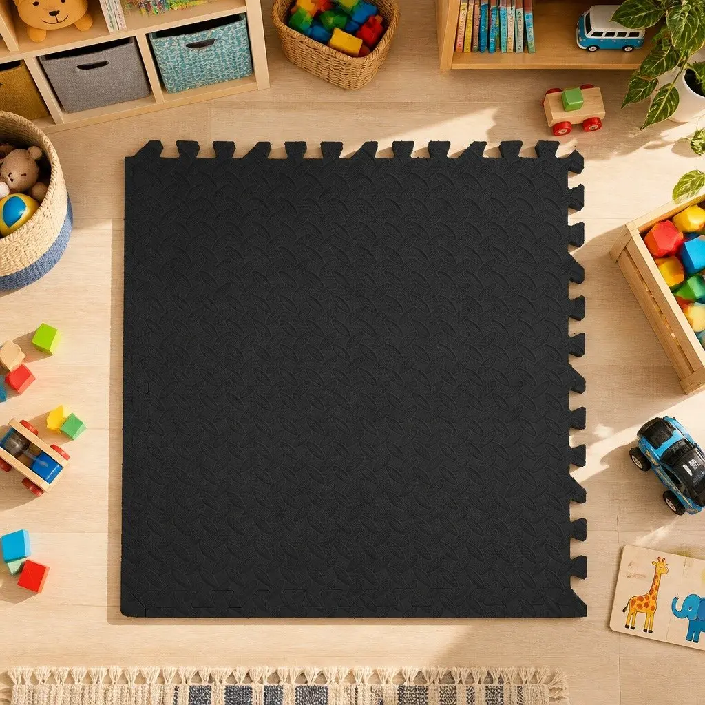 Kids EVA Foam Play Mat Interlocking Soft Puzzle 60cm Squares