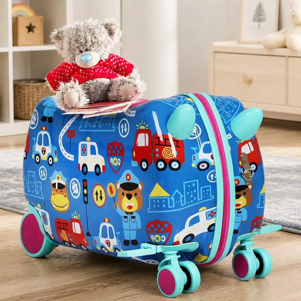Kids Ride On Suitcase Carry-On Luggage Multi-Coloured 47cm x 23.5cm x 31cm