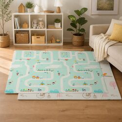 Kids Play Mat Baby Crawling Pad Foam Double-Sided Foldable Activity Mat