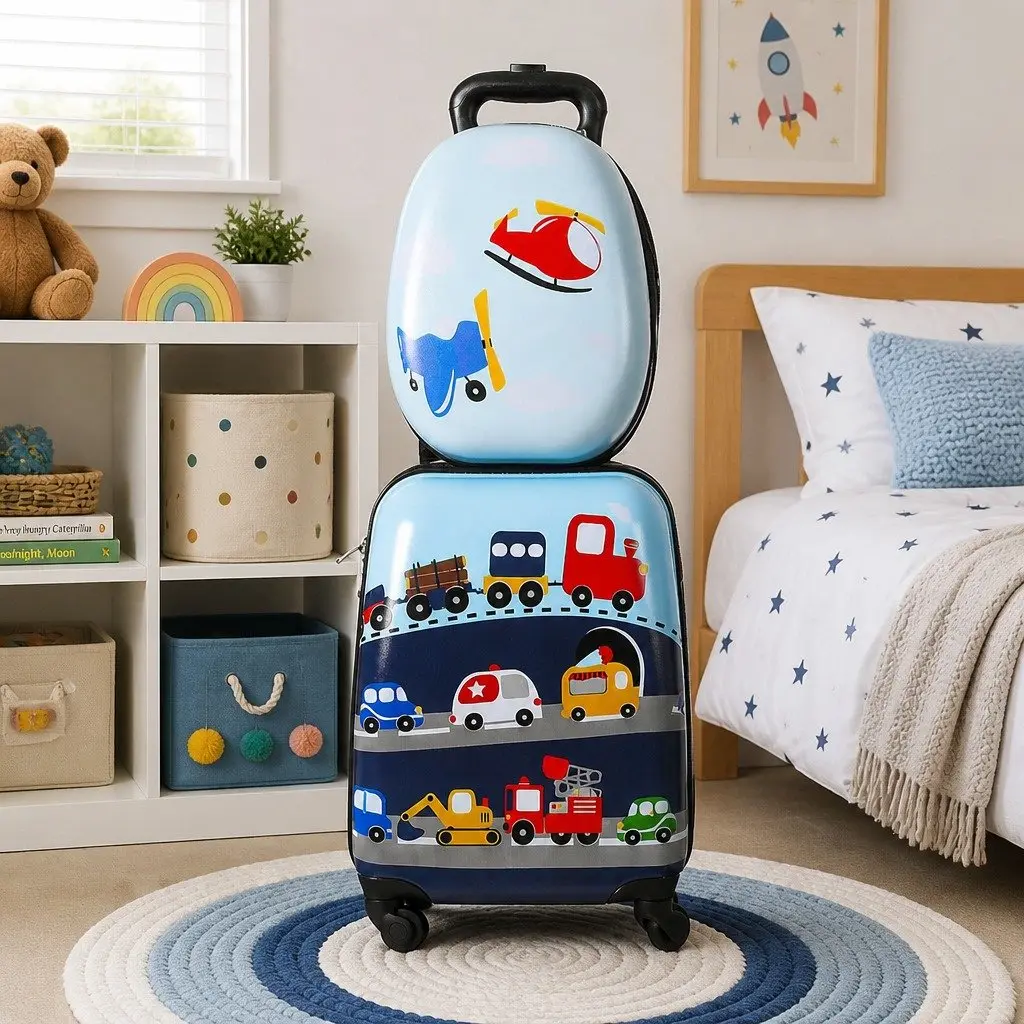Kids Luggage Set 2 Piece Travel Suitcase Backpack 31cm x 21cm x 44cm 25cm x 13cm x 32cm