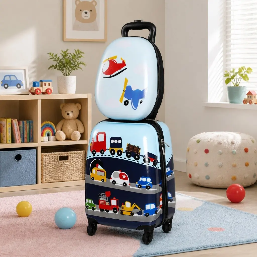 Kids Luggage Set 2 Piece Travel Suitcase Backpack 31cm x 21cm x 44cm 25cm x 13cm x 32cm
