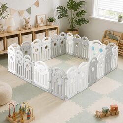 Kids Playpen Baby Safety Gate 22 Panels Portable Indoor Outdoor Toddler Pen