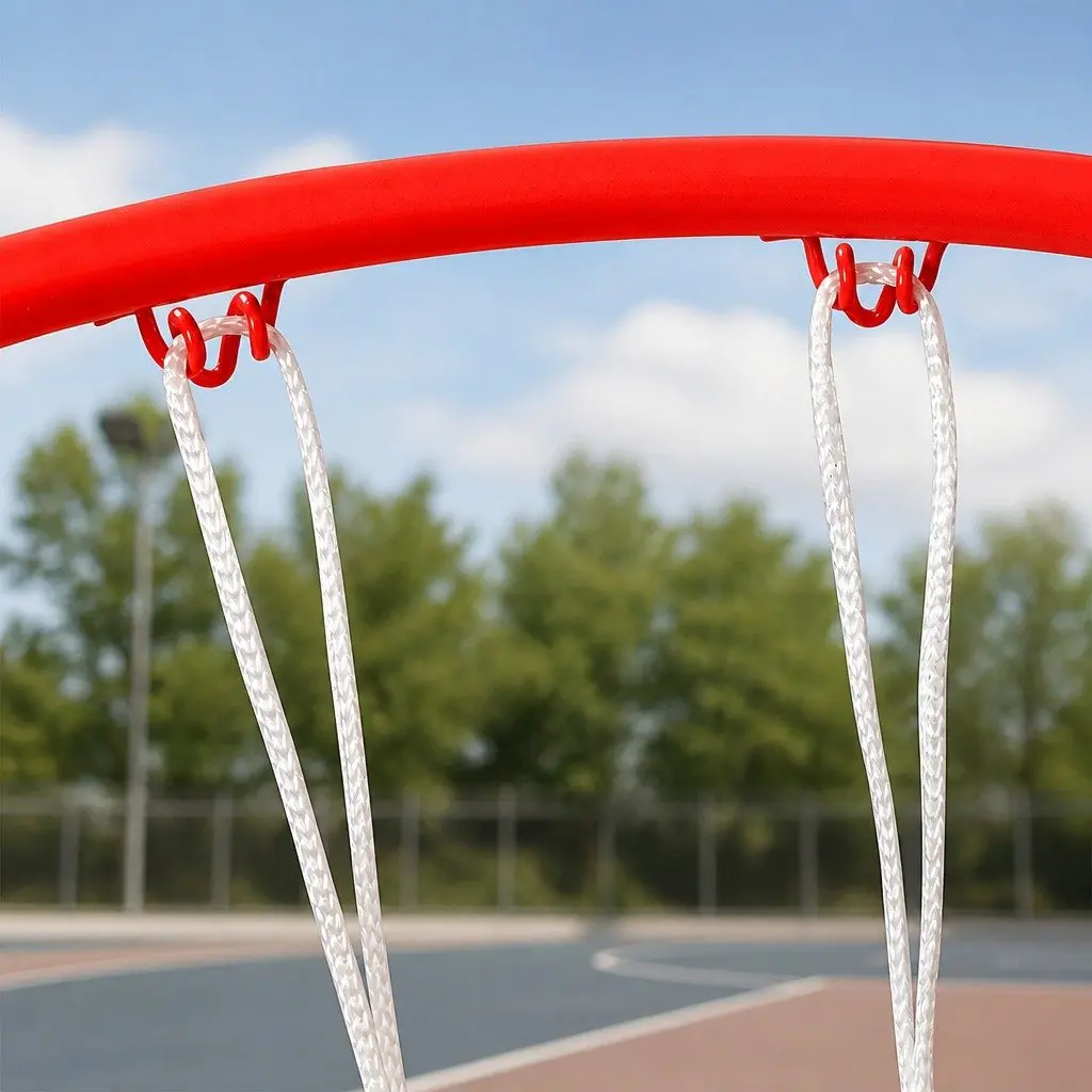 Basketball Hoop Steel Rim 45cm Weatherproof Nylon Net