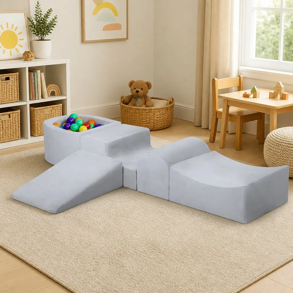 Foam Play Set Ball Pit Soft Indoor Playground Activity Blocks