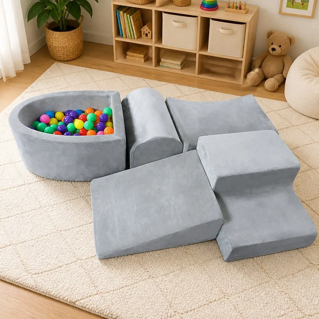 Foam Play Set Ball Pit Soft Indoor Playground Activity Blocks