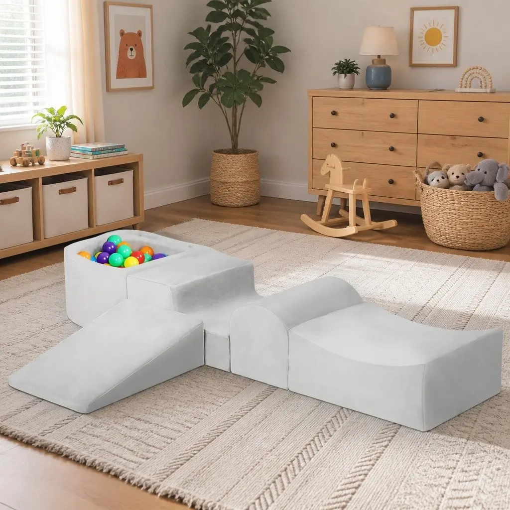 Foam Play Set Ball Pit Soft Indoor Playground Activity Blocks