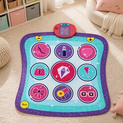 Kids Dance Mat Playmat 9 Spots Music Rhythm Game Foldable Portable Educational