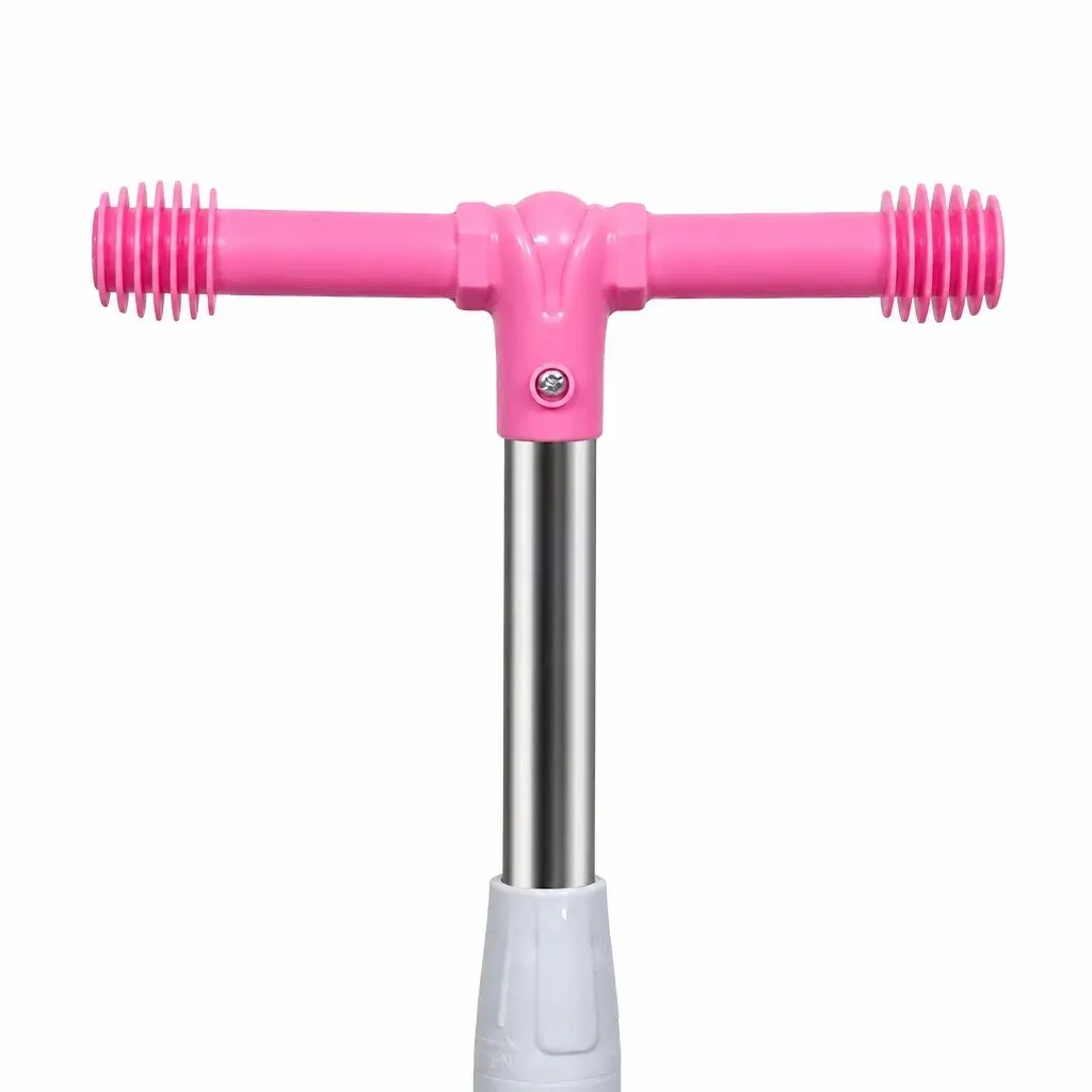 Pink Kids Scooter 3 Wheel Adjustable Height Foldable with LED Light and Music