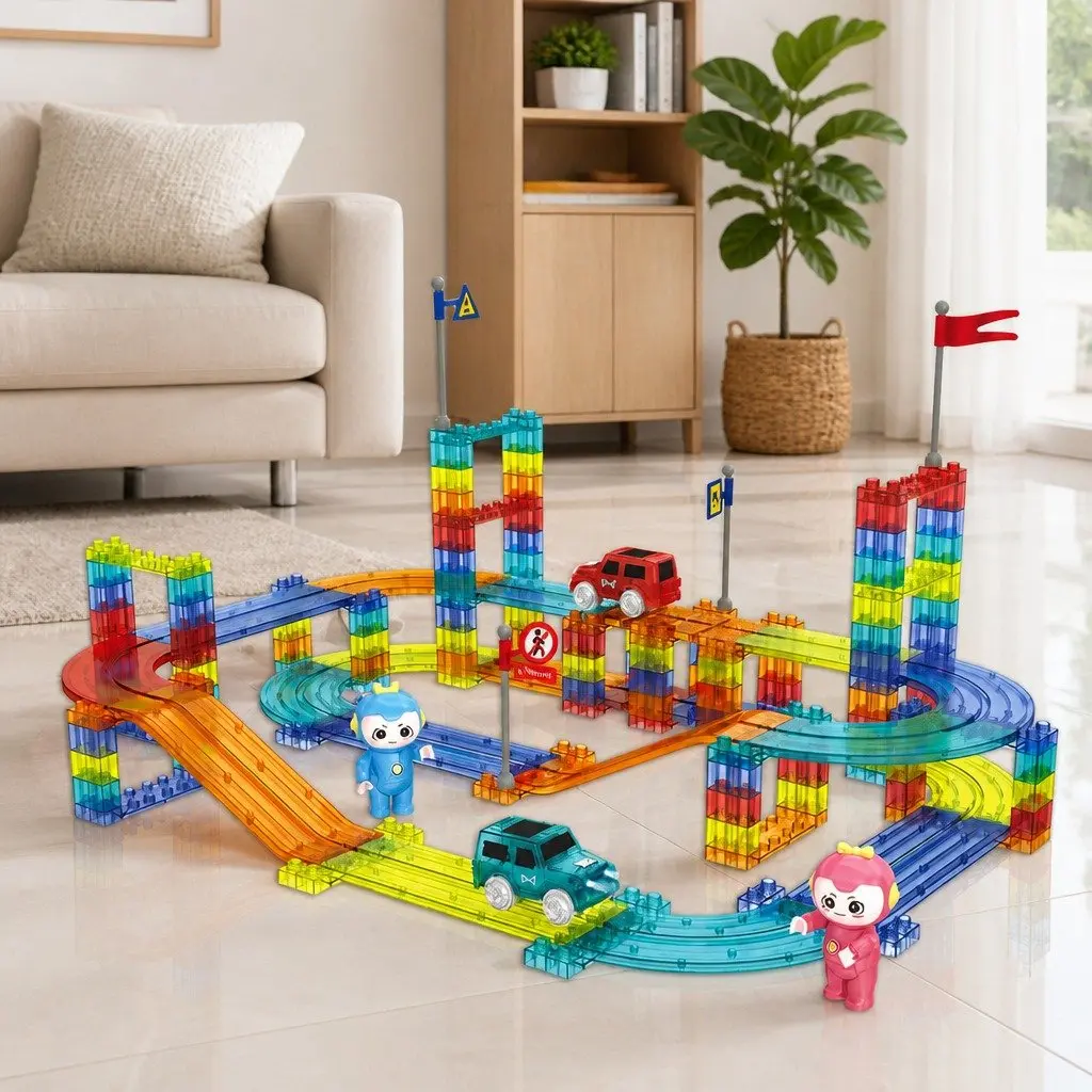 Magnetic Building Blocks Set Dinosaur Theme 154 Pieces